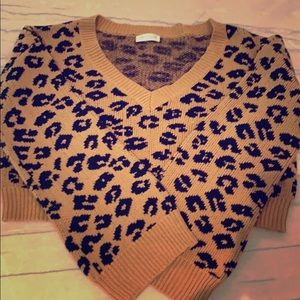 cheetah print sweater